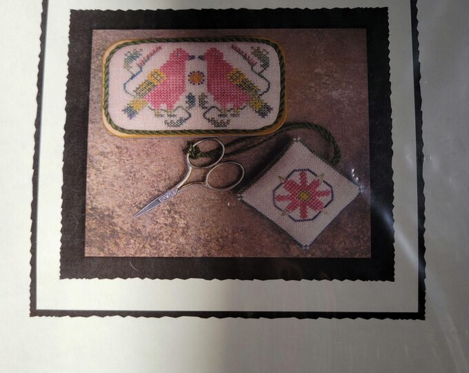 Finger Work Folk Bird Tin Cross Stitch Pattern. FREE SHIPPING.