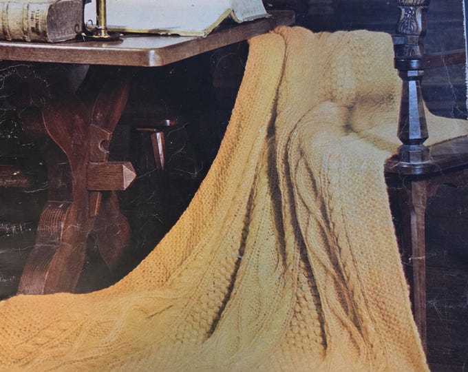 Designer Afghans by Reynolds. FREE SHIPPING. Old Vintage Condition.