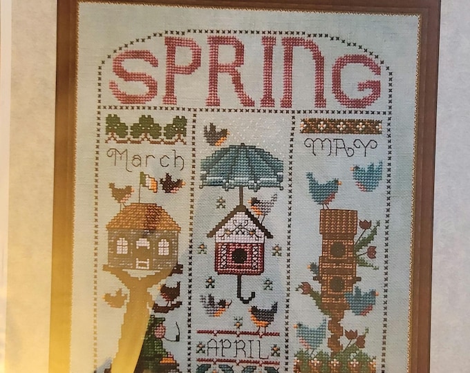 Whispered by the Wind Spring Homes Cross Stitch Pattern. FREE SHIPPING. Good Condition.