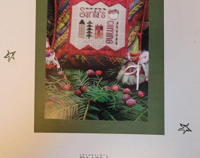 Bush Santas Coming Cross Stitch Pattern. FREE SHIPPING. Used Condition.