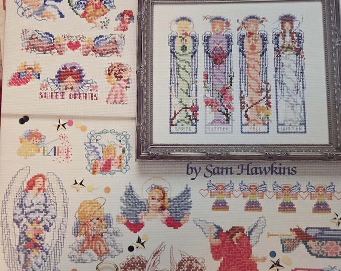 American School of Needlework 50 Angels Cross Stitch Pattern. Free Shipping. Used Condition.