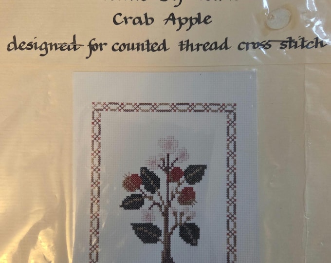 Heartland House Designs Trees of Tudor England Crab Apple Cross Stitch Pattern. Free Shipping. Older Condition.