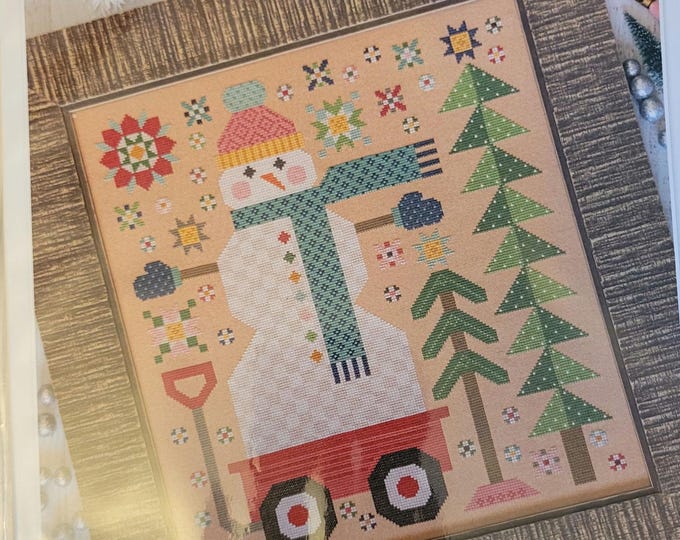 Bee in my Bonnet The Quilted Snowman Cross Stitch Pattern. Free Shipping. Good Condition.