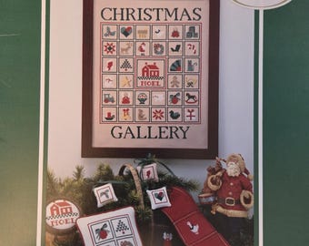 Christmas Gallery from Barbara & Cheryl Cross Stitch Pattern. FREE SHIPPING. Used Condition