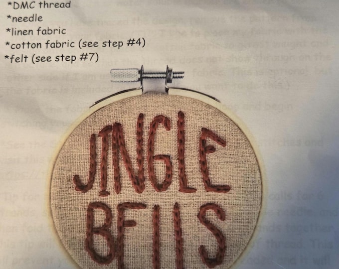Thread Unraveled Jingle Bells Ornament Embroidery Kit. FREE SHIPPING. New Condition.