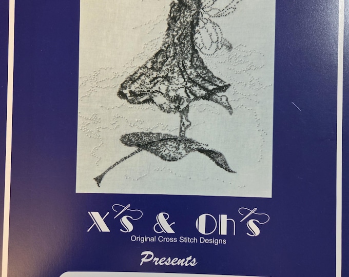 X's and Oh's Fairy Alighting Cross Stitch Pattern. FREE SHIPPING. Used Condition.