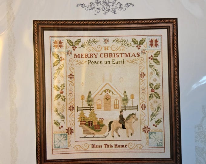 Samplers and Primitives Christmas Blessings Cross Stitch Pattern. FREE SHIPPING. New Condition.