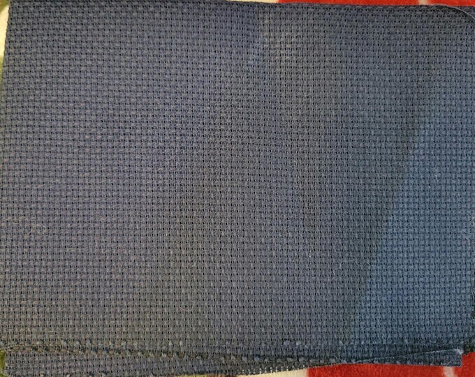 16ct 9"x12" dark blue aida cloth. FREE SHIPPING.
