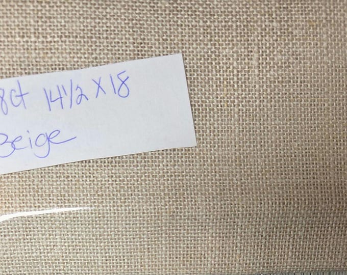 18ct 14.5"x18" Beige Cloth. Preowned and Repackaged. FREE SHIPPING.