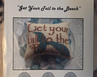 Needle Bling Designs Get Your Tail on the Beach Cross Stitch Pattern. Free Shipping. Preowned Good Condition.