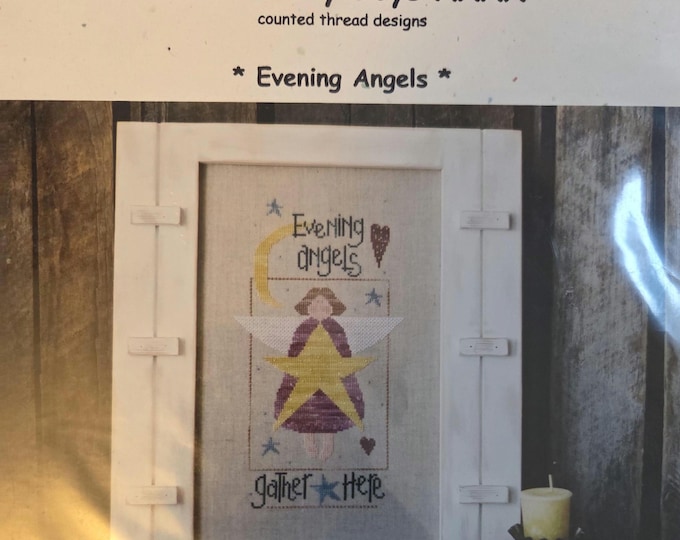 4 My Boys Evening Angels Cross Stitch Pattern. FREE SHIPPING. Good Condition.