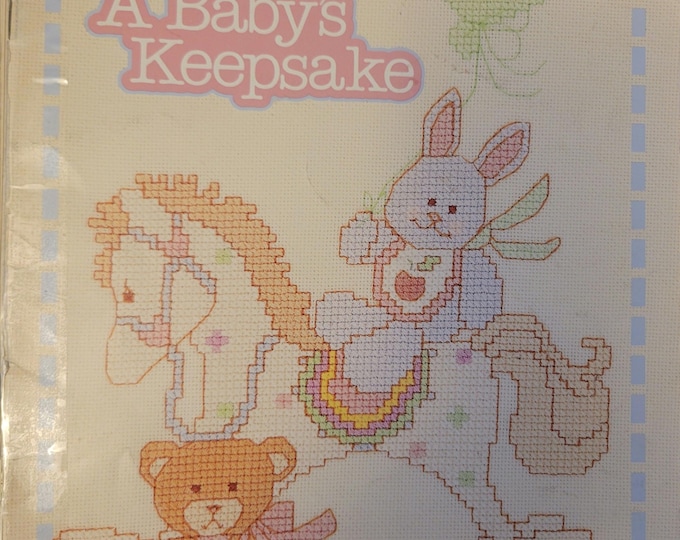 Gloria & Pat A Babys Keepsake Cross Stitch Pattern. FREE SHIPPING. Used condition. Cover torn.