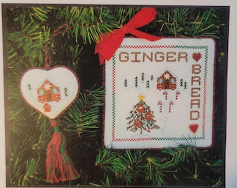Faithwurks Design Down Gingerbread Lane Cross Stitch Pattern. Free Shipping. Used Condition.