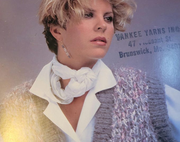 Ironstone V Neck Sleeveless Pullover Mohair Knit Pattern Style 442. Free Shipping. Vintage Condition.
