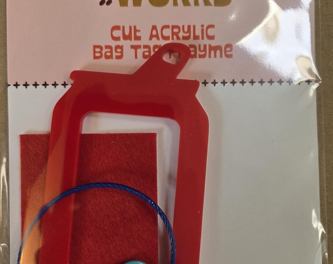 Soda Can Acrylic Bag Tag Frame. FREE SHIPPING. New Condition.