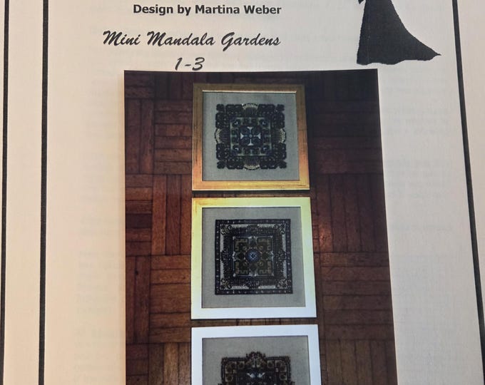 Chatelaine Mini Mandala Gardens 1-3 Cross Stitch Pattern. FREE SHIPPING. Used Condition.