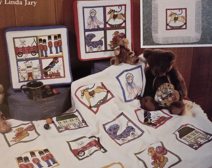 Olde Tyme Toys Cross Stitch Pattern. FREE Shipping. Preowned Older Worn Used Condition
