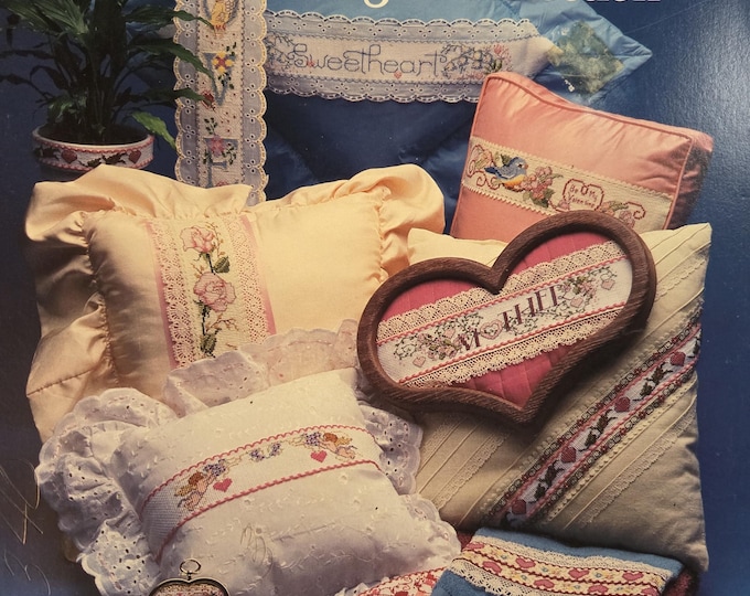 Valentine & Easter Ribbon Cross Stitch Pattern. FREE SHIPPING. Preowned Used Older Condition.