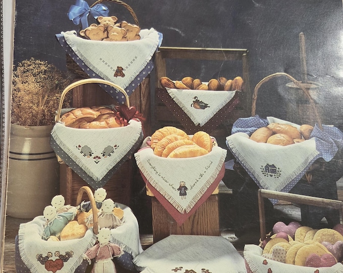 Leisure Arts Mimi's Country Bread Cloths Cross Stitch Pattern. Free SHIPPING. Used Condition.