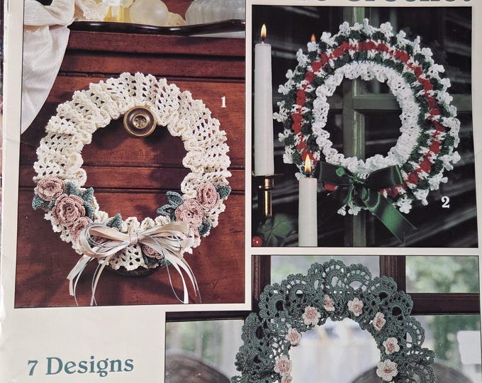 Leisure Arts Lovely Wreaths to Crochet Pattern. FREE Shipping. Preowned Used Condition.
