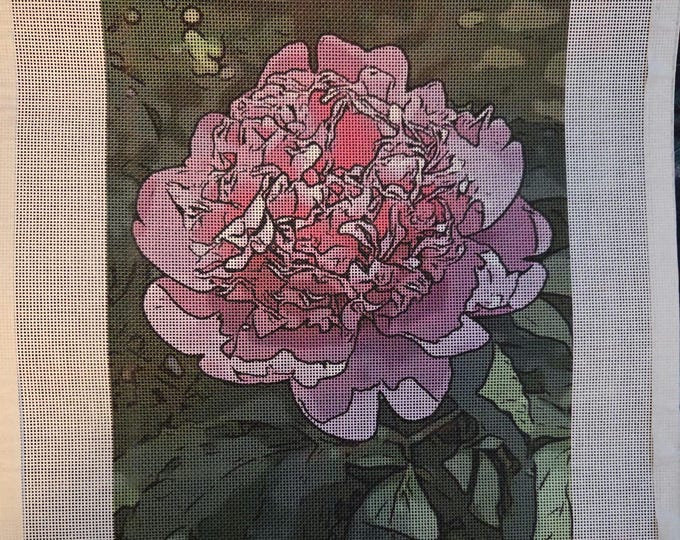 Hydrangea Needlepoint Canvas 16x12 Free Shipping. Preowned.