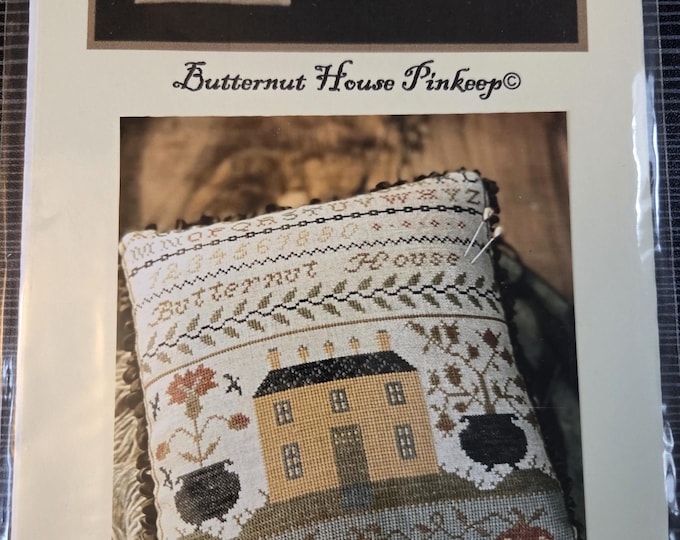 Stacy Nash Primitives Butternut House Pinkeep Cross Stitch Pattern. Estate Sale Preowned Good Cond.