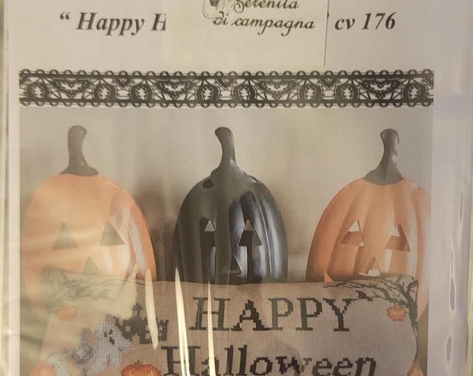 Serenita di campagna Happy Halloween  Cross Stitch Pattern. Free Shipping. Good Condition.