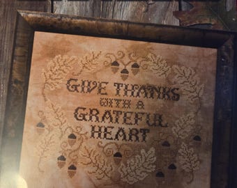 Stoney Creek Give Thanks Cross Stitch Pattern. Free SHIPPING. Used Condition.