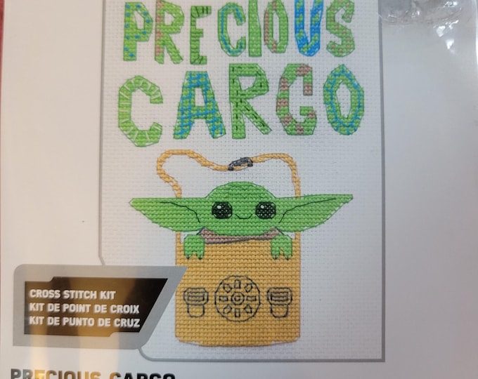 Disney Star Wars Mandalorian Precious Cargo Cross Cross Stitch Kit. FREE SHIPPING. Good Condition.