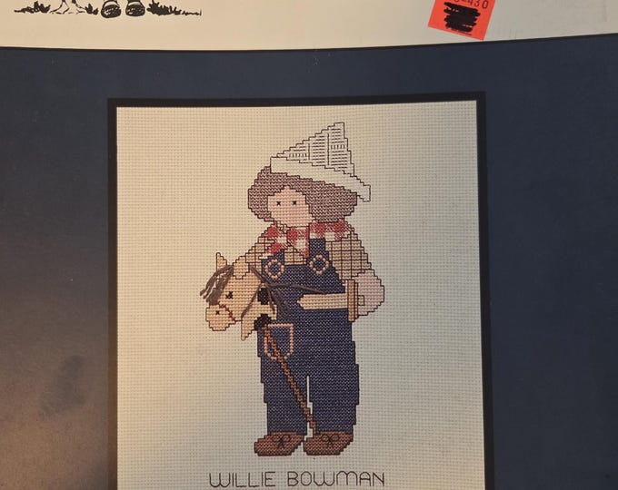 Astor Place Willie Bowman Cross Stitch Pattern. FREE SHIPPING. Used Condition.