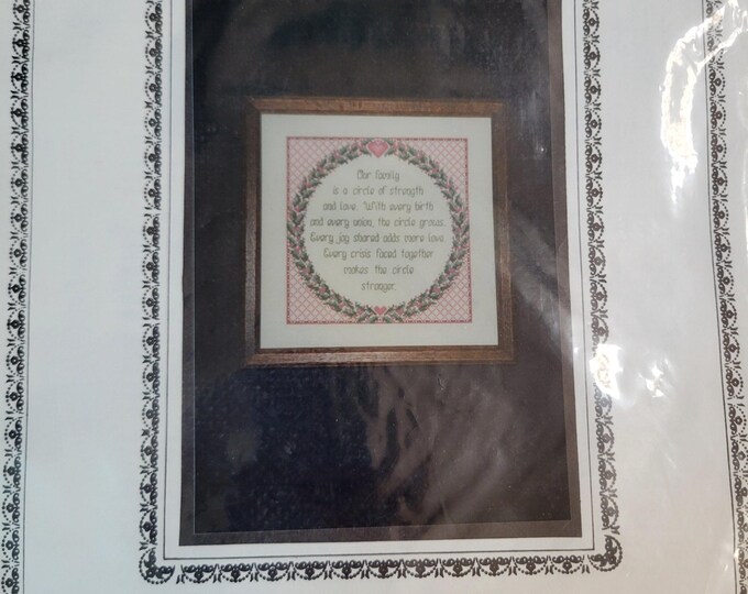 Mill Pond Designs Our Family Counted Cross Stitch Kit. FREE SHIPPING. Good Condition.