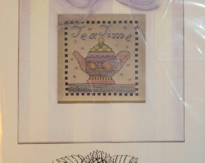 Sunflower Samplings TeaTime Cross Stitch Pattern. Good Condition. Free Shipping.