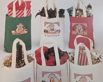 Jean Farish Mrs Santa's Workshop Tote Cross Stitch Pattern. FREE SHIPPING. Used Condition.