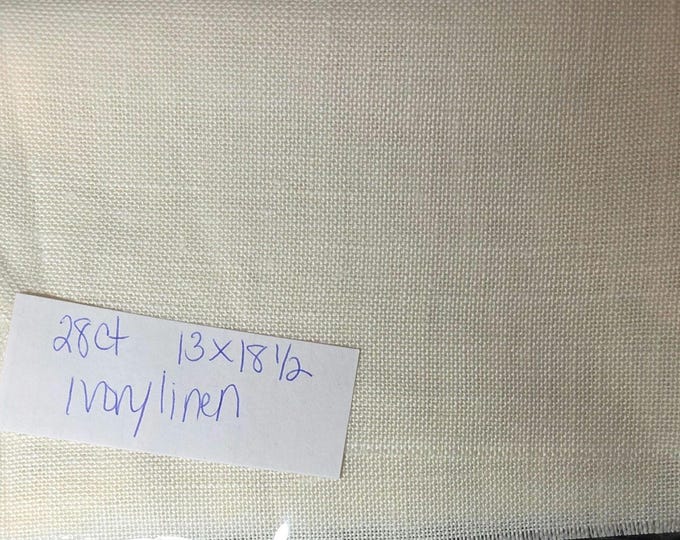 28ct 13"x18.5" Ivory Linen. Preowned Repackaged. FREE SHIPPING.