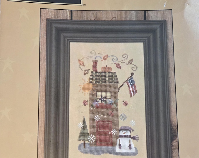 Bent Creek Four Seasons House Cross Stitch Pattern. Free Shipping. Used Condition.