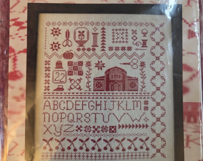 October House Americana Red Cross Stitch Pattern. FREE SHIPPING. Used Condition