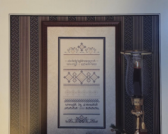 The Sweetheart Tree Satin Diamonds Sampler Cross Stitch Pattern. FREE SHIPPING. Used Condition