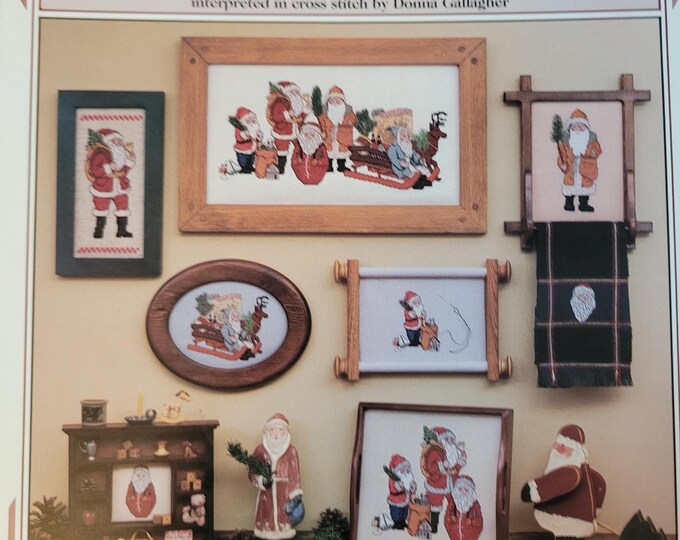 Schiffer Collection Father Christmas II Cross Stitch Pattern. FREE Shipping. Used Condition.