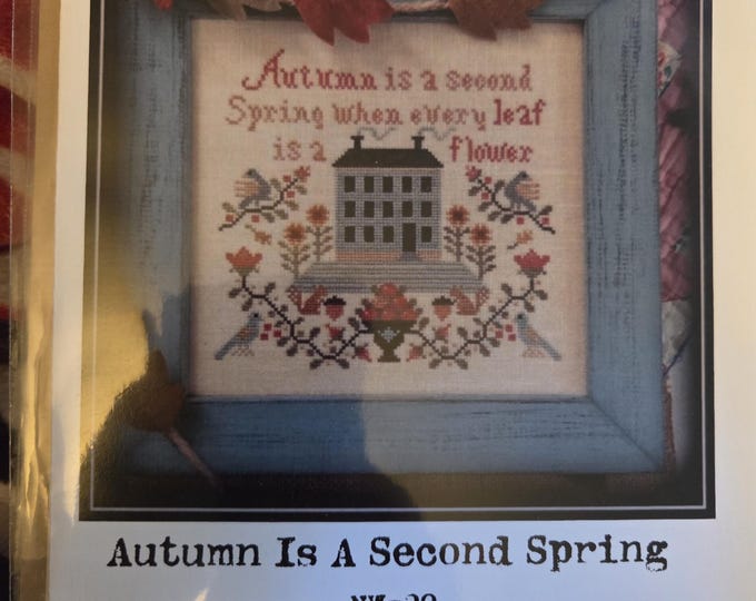 Annie Beez Autumn Is A Second Spring Cross Stitch Pattern. FREE SHIPPING. Good Condition
