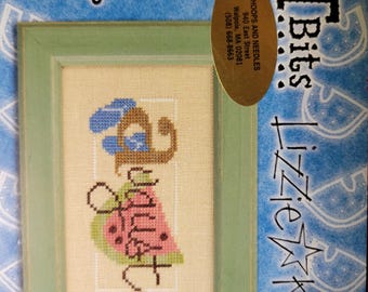 Lizzie Kate Snippets A Bit of August Cross Stitch Pattern. Free Shipping.