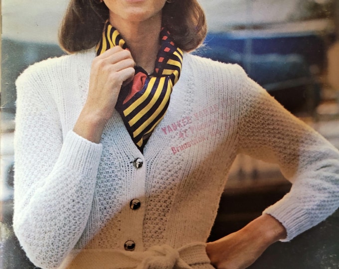 Bernat Right In White Book 206. Knit and Crochet Pattern. Free Shipping