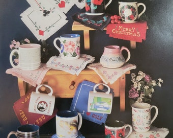 Vintage Country Cross Stitch -  Cross Stitch Pattern Book Mug Mats III.