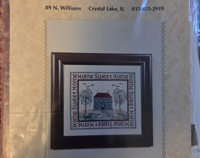 Sunflower Samplings Home Sweet Home Cross Stitch Pattern. FREE SHIPPING.