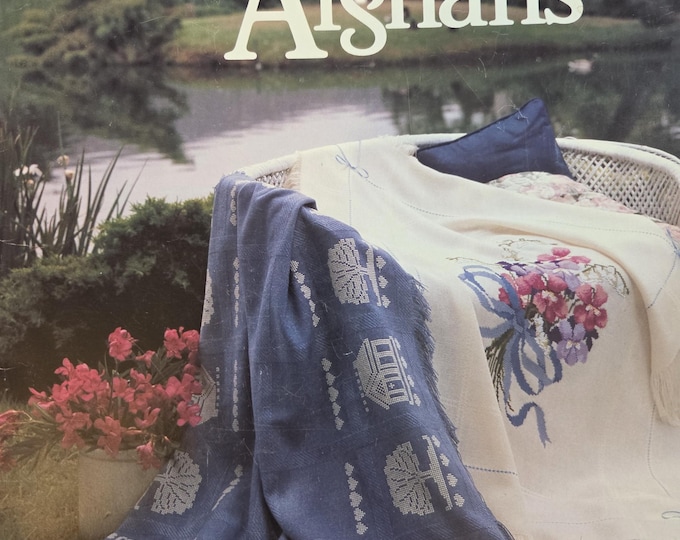 American School of Needlework Afghans Cross Stitch Pattern. Free Shipping. Used Condition.