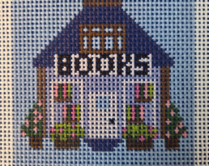 Mini Bookshop 13 Mesh Needlepoint Canvas Finished Size 4" New Condition. Free Shipping.