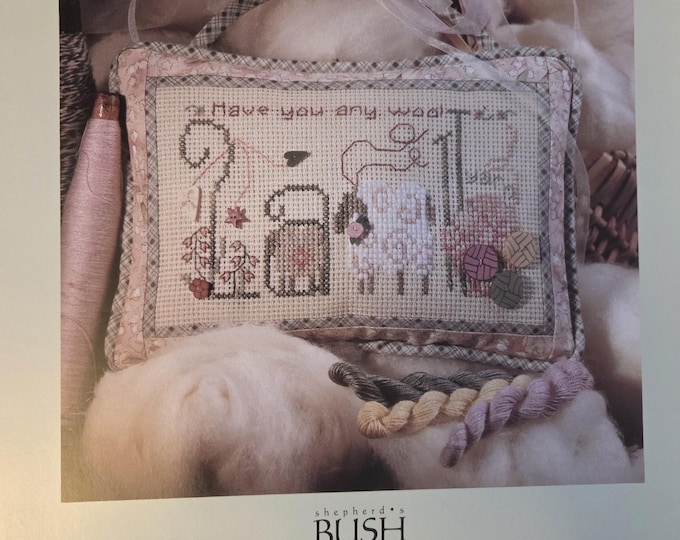Bush Lamb Cross Stitch Pattern. FREE SHIPPING. Used Condition.