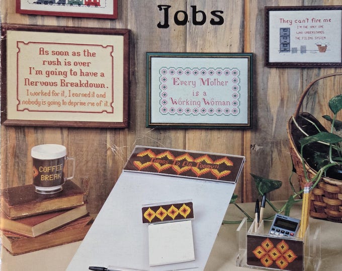Rainbow Designs Just for Jobs Cross Stitch Pattern. FREE SHIPPING. Preowned Older Used Condition.