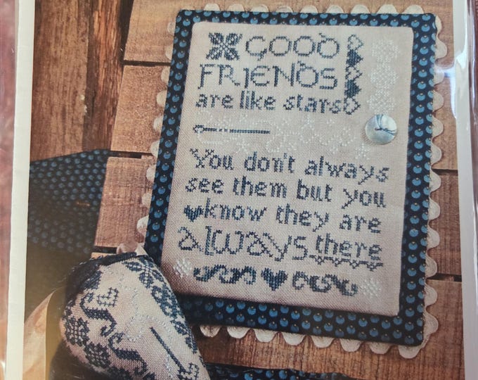 Erica Michaels Friends & Stars Cross Stitch Pattern. Free Shipping. Good Condition.
