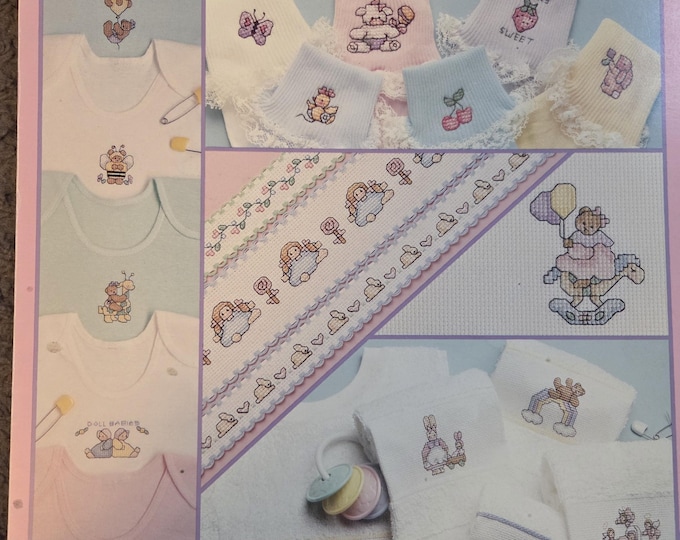 Leisure Arts Its A Girl Cross Stitch Pattern. Free SHIPPING. Older Used Condition.