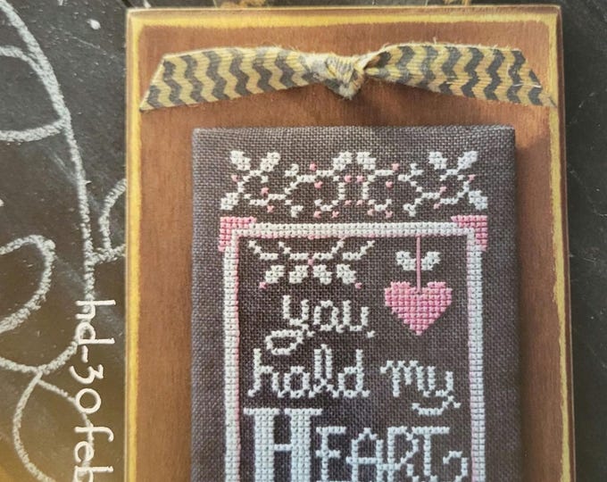 Hands on Designs February You Hold My Heart Cross Stitch Pattern. Free Shipping. Good Condition.
